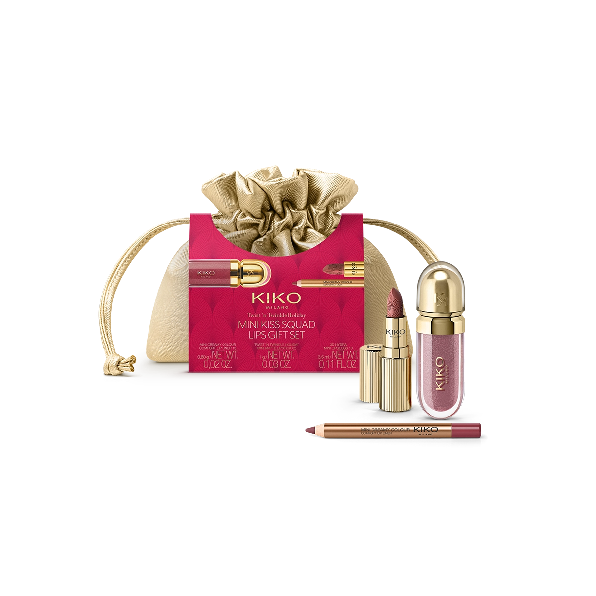 Twist 'N Twinkle Holiday Mini Kiss Squad Lips Gift Set