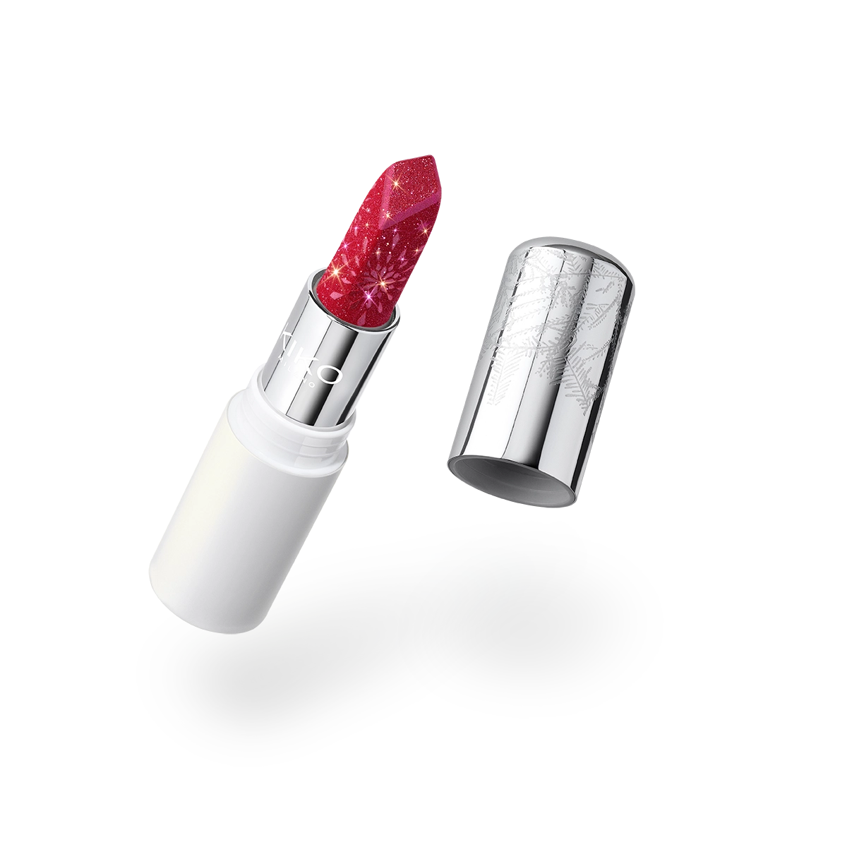 Snow-Kissed Holiday Sparkly Peaks Lipstick 03