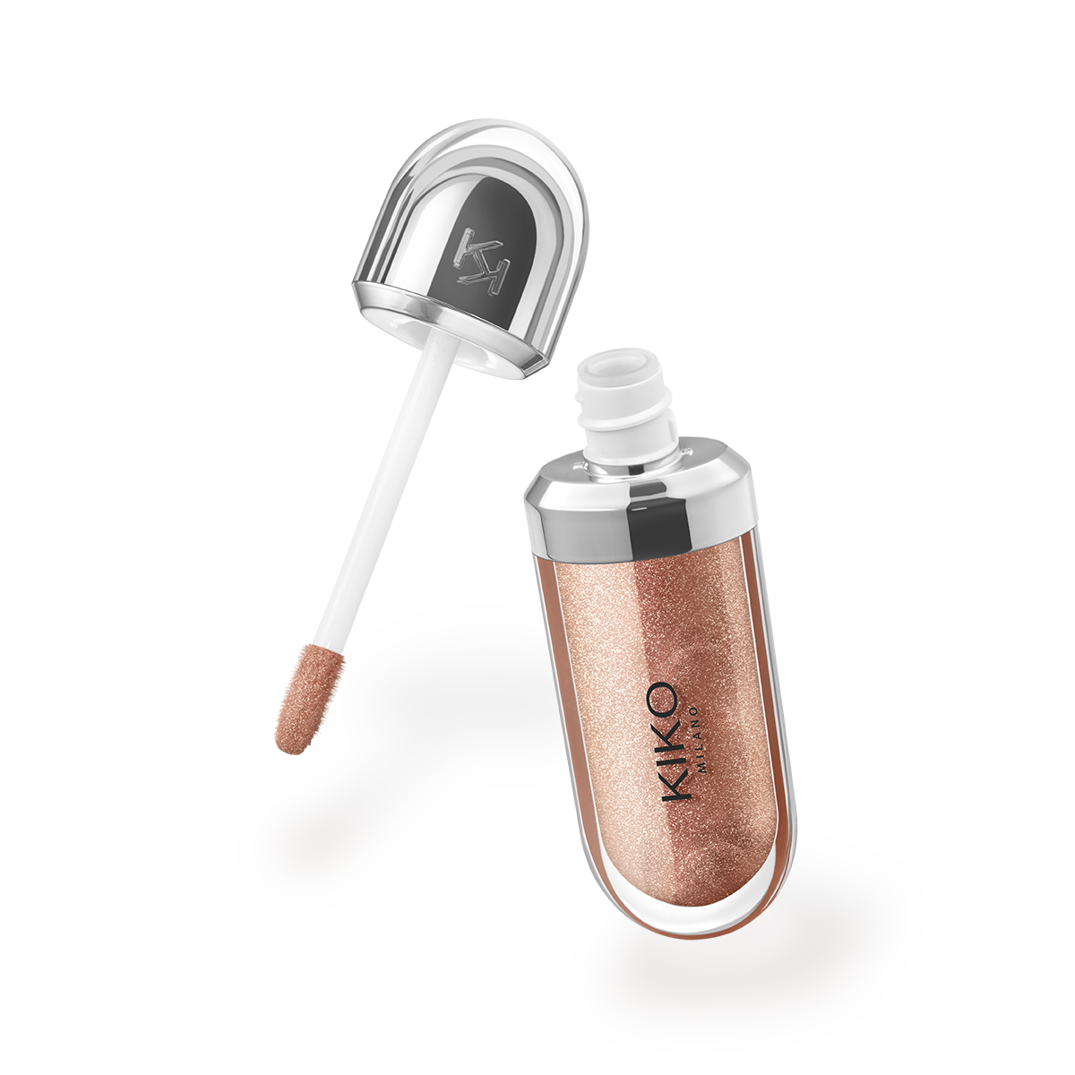 KIKO Milano 3D Hydra Lipgloss - Shade 18 Golden Sparkle | Hydrating | Plumped 3D Shine | Non-Sticky | Wand Applicator | Long Lasting - Image 4